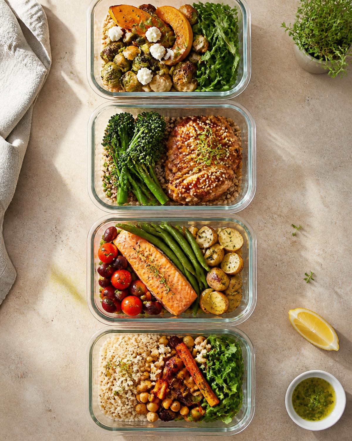 Table dressée avec des plats préparés à la maison