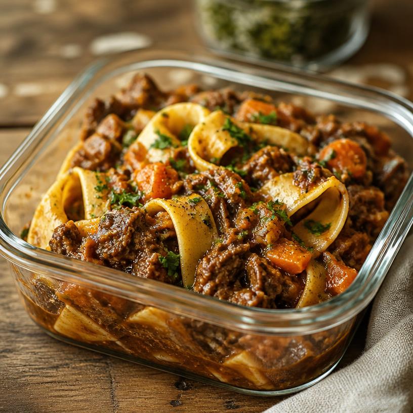 Plat de viande mijotée servi à la maison